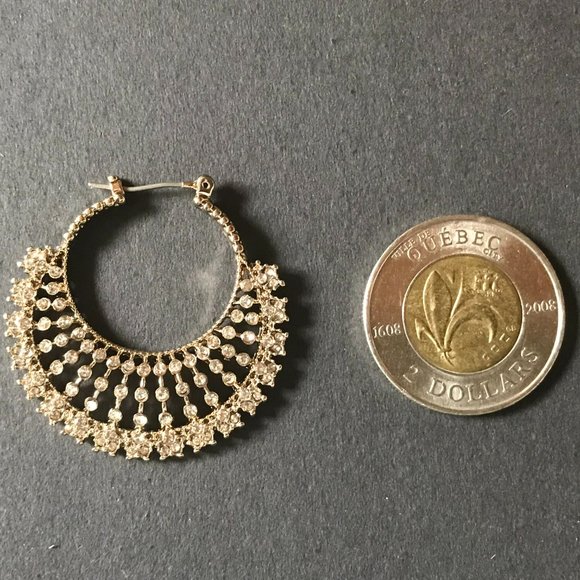 Rhinestone Hoops NEW - Picture 4 of 6
